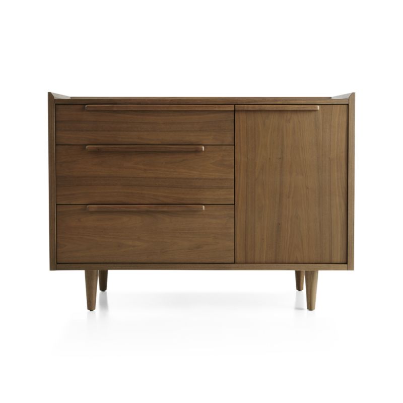 Tate Walnut 3-Drawer Chest + Reviews | Crate & Barrel