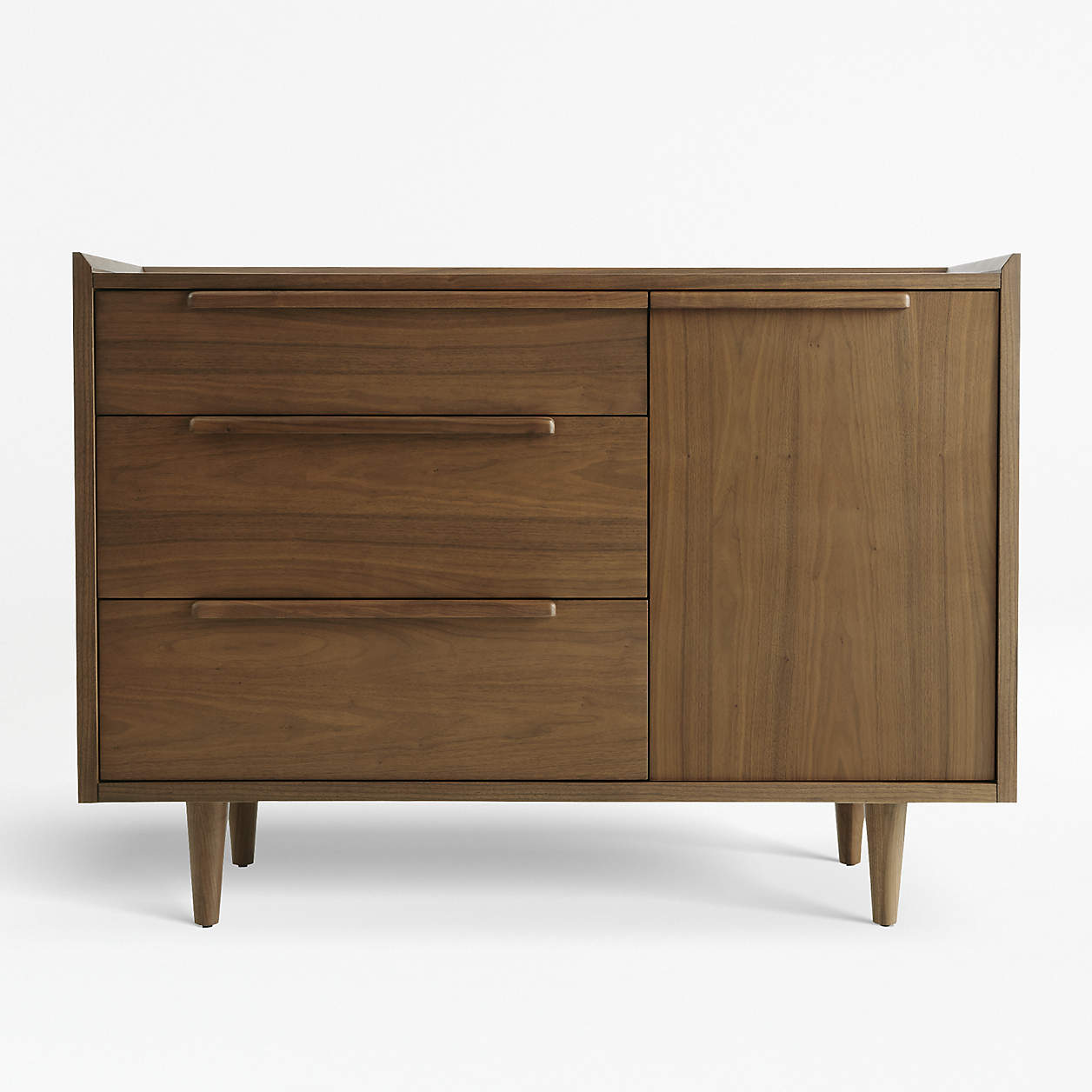 Tate Walnut 3Drawer Chest + Reviews Crate & Barrel Canada
