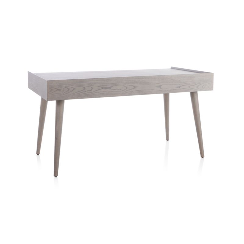 Tate 60" Stone Grey Wood Desk with Outlet - image 10 of 10