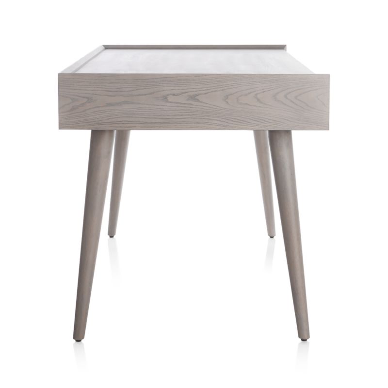 Tate 60" Stone Grey Wood Desk with Outlet - image 8 of 10