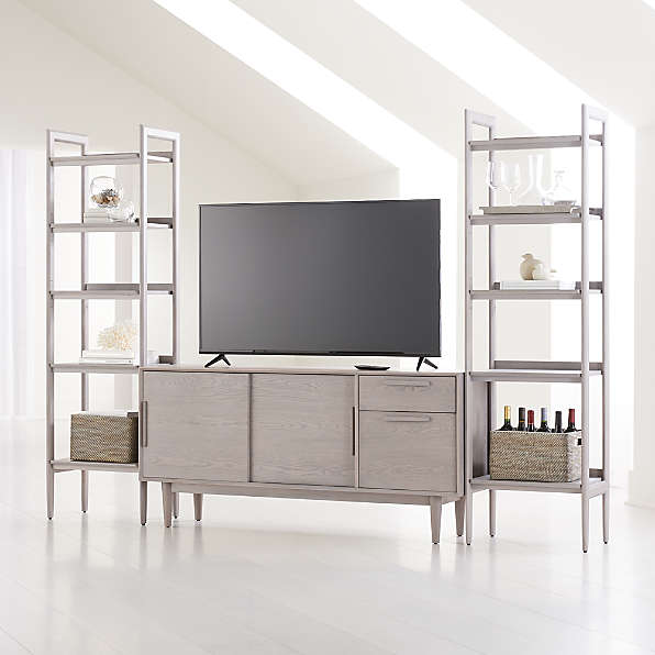 Tv Stands Modern Media Consoles, Narrow Tv Console Table With Storage