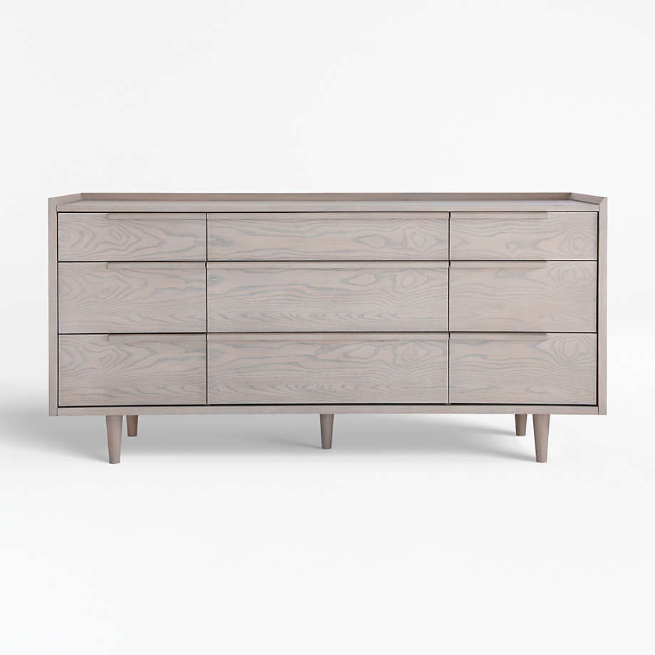 Grey 9 drawer deals dresser