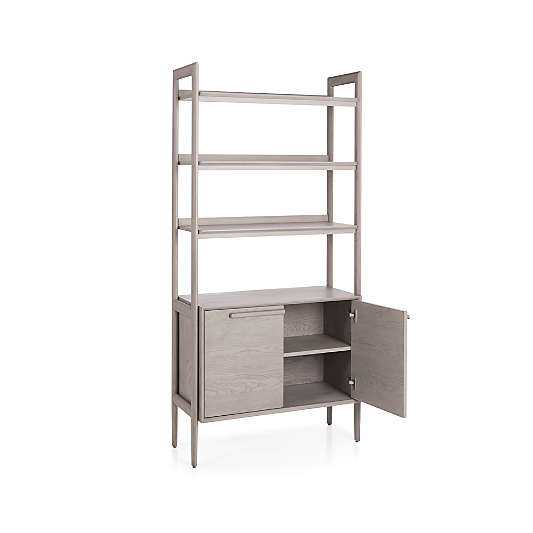 Tate Stone Storage Bookshelf Cabinet