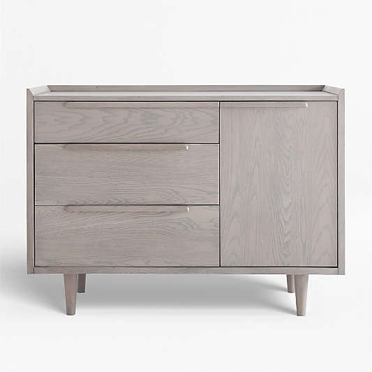 Tate Small Stone Grey Wood 3-Drawer Chest