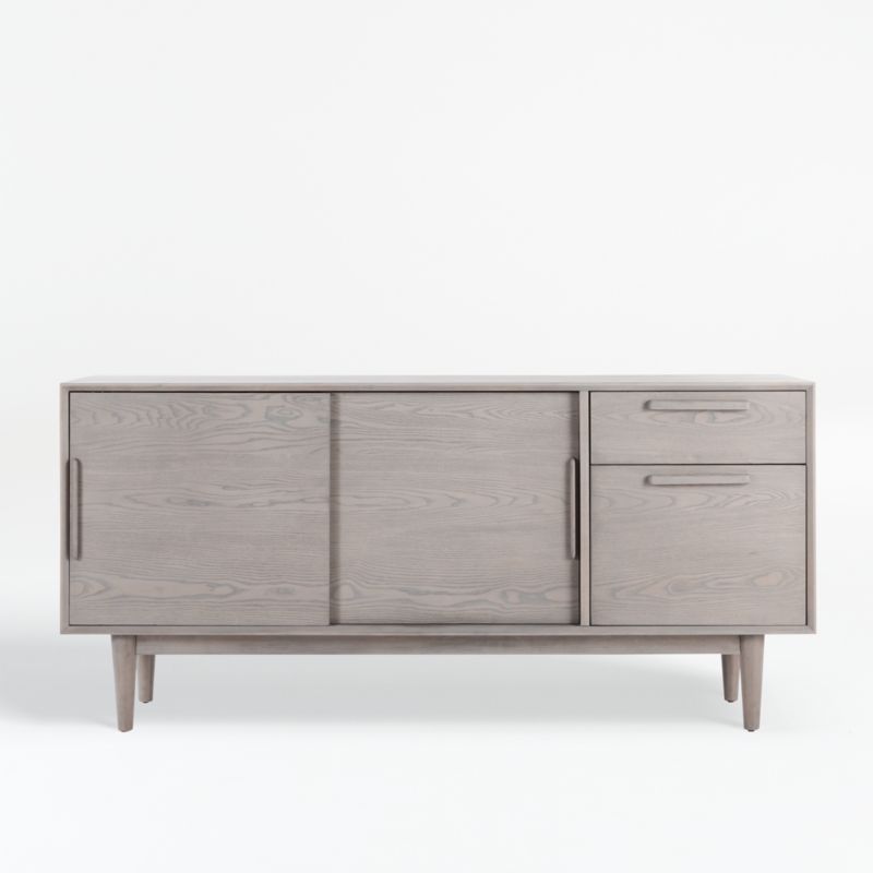 Tate Stone 64.5" Credenza/Storage Media Console + Reviews Crate & Barrel