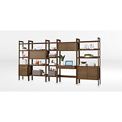 Tate Wood Storage Collection Crate, Crate And Barrel Tate Bookcase Desk