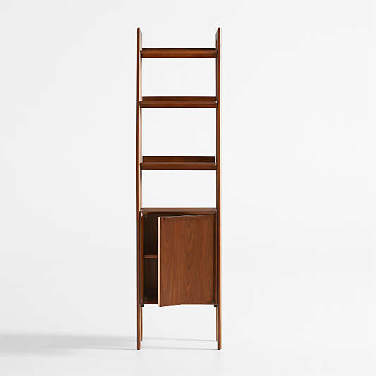 Tate Walnut Wood Bathroom Storage Tower