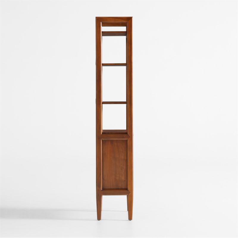 Tate Walnut Wood Bathroom Storage Tower