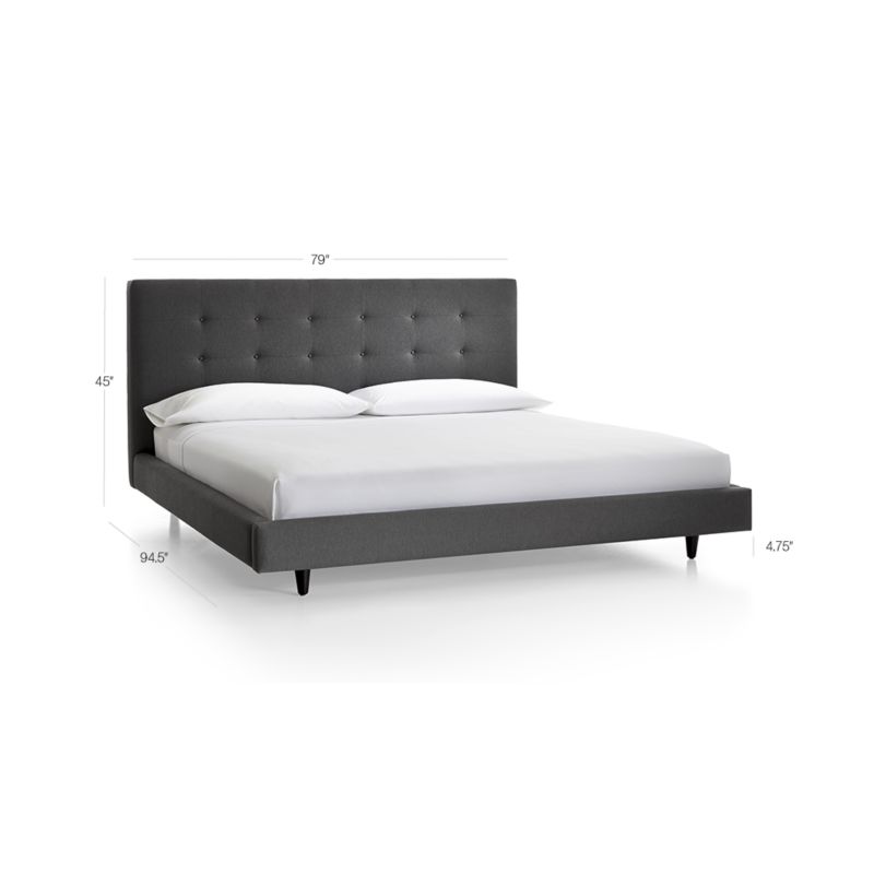 View Tate California King Upholstered Bed 45" - image 2 of 9