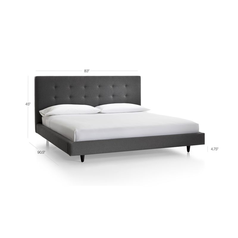 View Tate King Upholstered Bed 45" - image 3 of 10