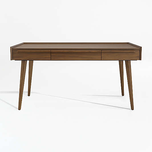 Tate 60" Walnut Desk with Outlet