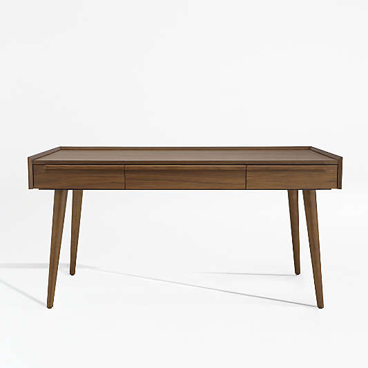 Tate 60" Walnut Desk with Outlet