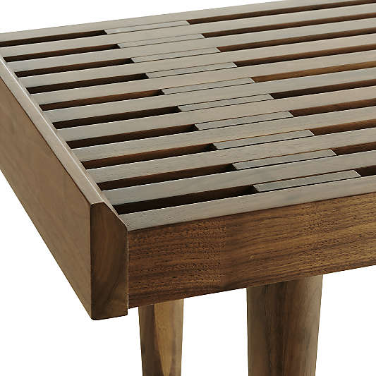 Tate King Walnut Slatted Bench