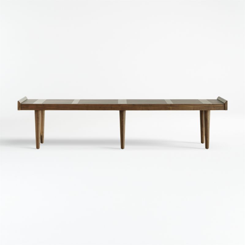 Tate King Walnut Slatted Bench