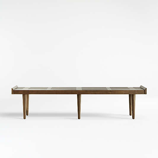 Tate King Walnut Slatted Bench