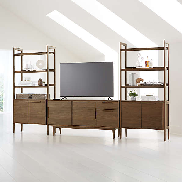 Tv Stands Modern Media Consoles, Tv Console With Bookshelves