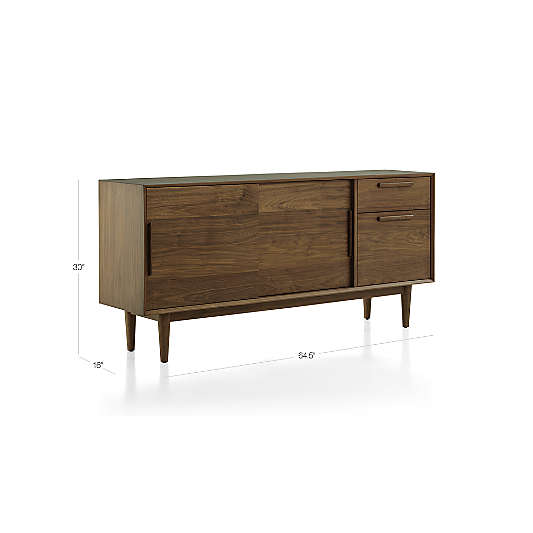 Tate Walnut 64.5" Credenza/Storage Media Console