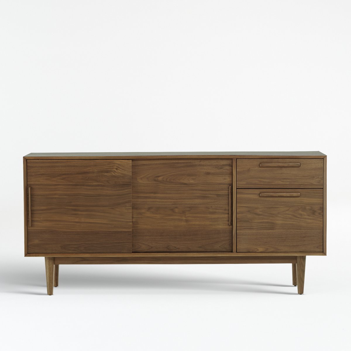 Crate & Barrel Tate 64.5" Walnut Storage Media Console