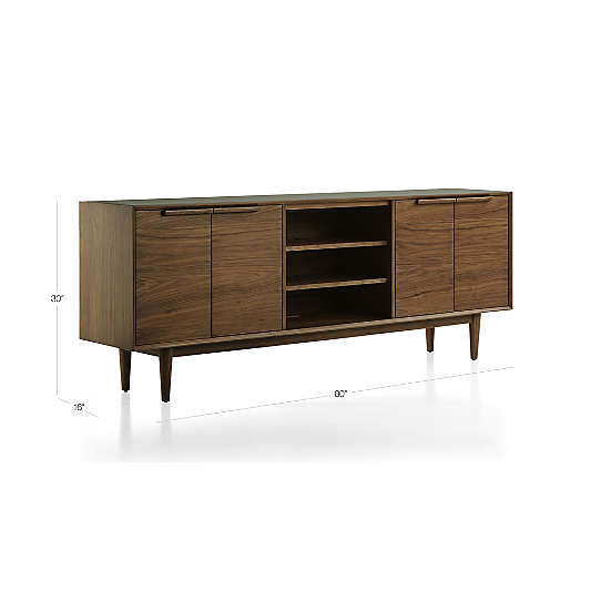 Tate Walnut 80" Storage Media Console