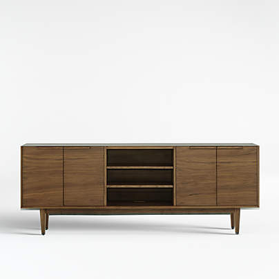 Tate Walnut 80" Storage Media Console