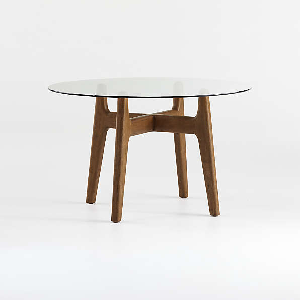 Round Dining Tables Crate And Barrel, 36 Inch Round Glass Top Dining Table Set