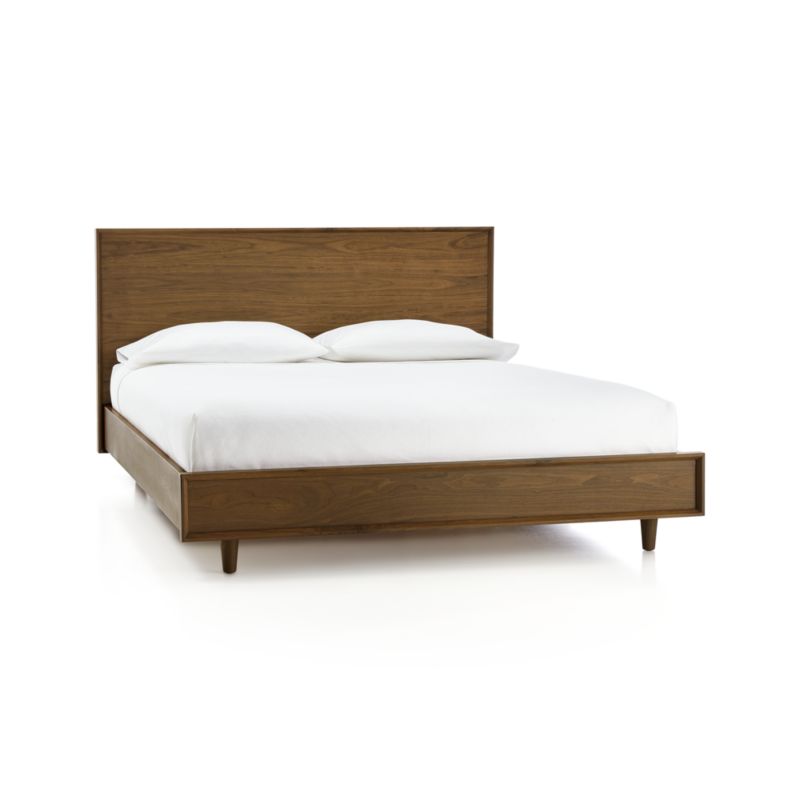 Tate Walnut Wood Bed | Crate & Barrel Canada