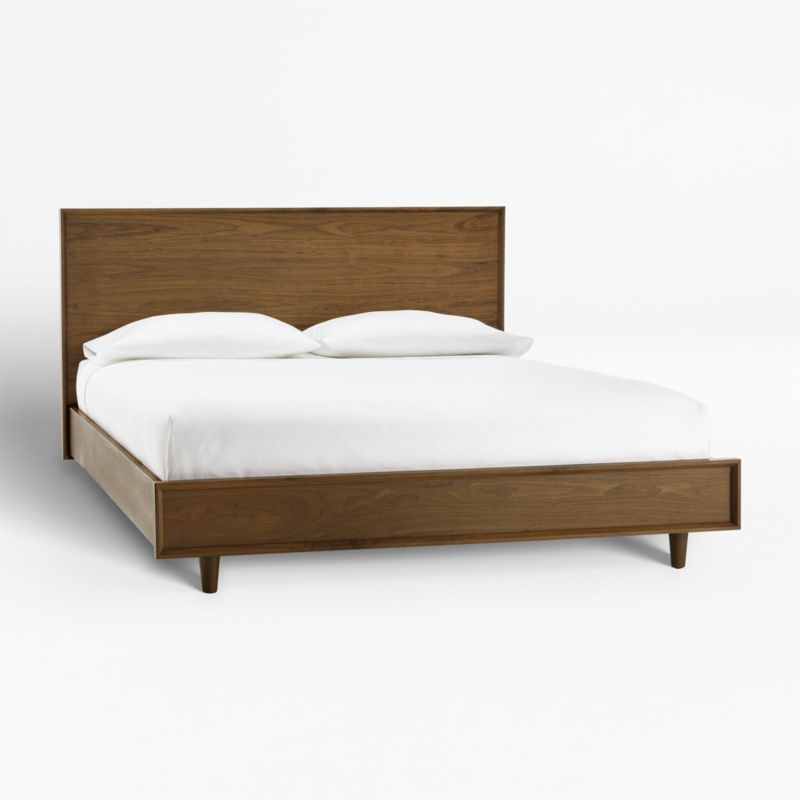 Tate Walnut Queen Wood Bed