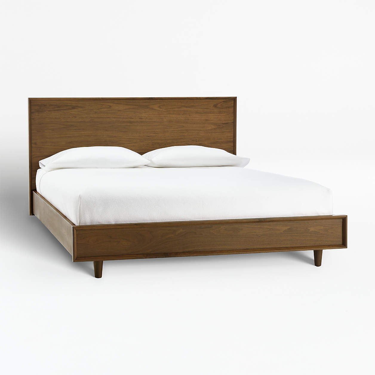 Tate Walnut Wood Bed | Crate & Barrel