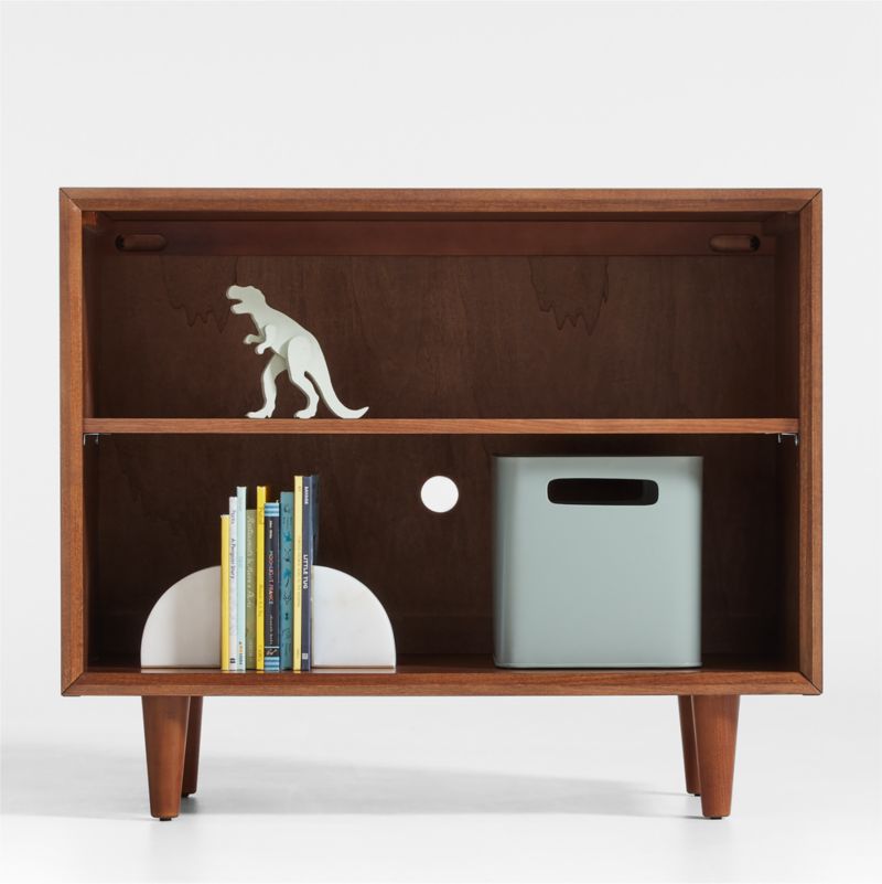 Tatum Walnut Wood 2-Shelf Kids Open Bookcase - image 0 of 8