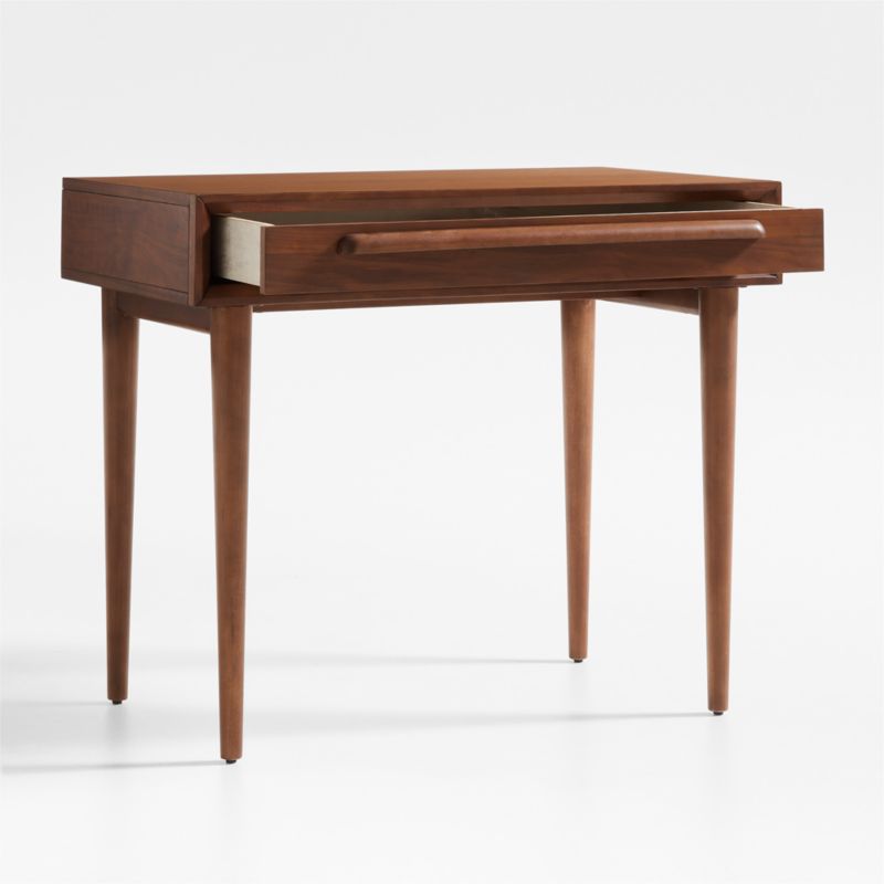 Tatum Walnut Wood Desk with Drawer - image 10 of 14