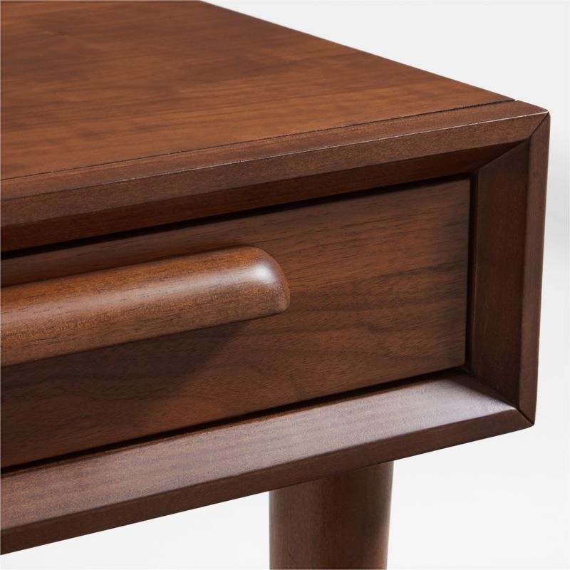 Tatum Walnut Wood Desk with Drawer - image 12 of 14