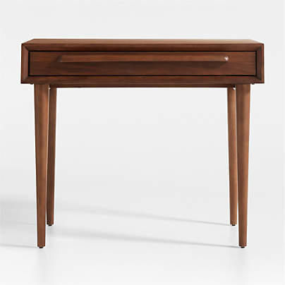 Tatum Walnut Wood Desk with Drawer