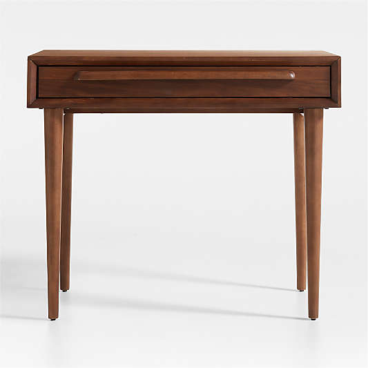 Tatum Walnut Wood Desk with Drawer