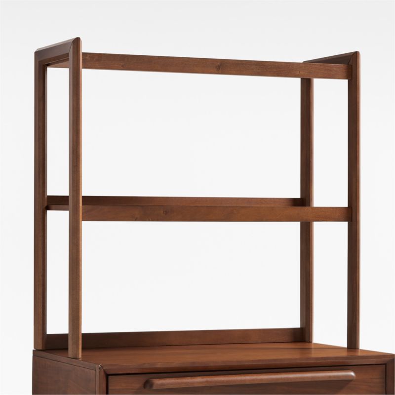 Tatum Walnut Wood Kids Bookcase and Desk Hutch - image 6 of 11