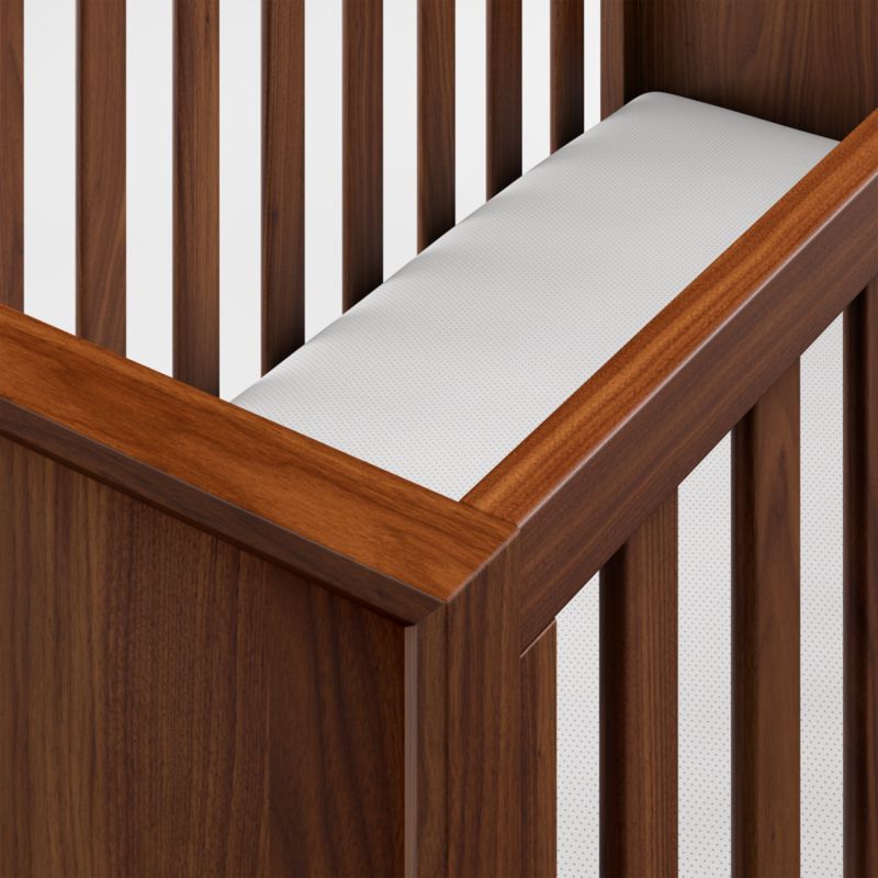 Tatum Walnut Mid-Century Wood Convertible Baby Crib