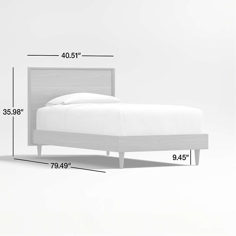 View Tatum Walnut Mid-Century Wood Kids Bed - image 2 of 7