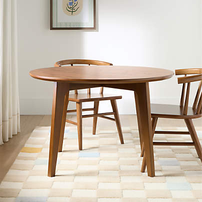 Tatum Walnut Wood Round Kids Play Table