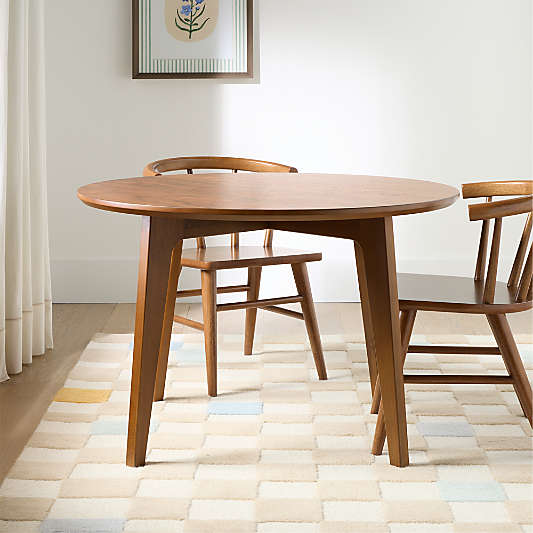 Tatum Walnut Wood Round Kids Play Table