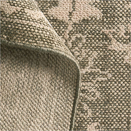 Tavira Performance Traditional Green Handknotted Rug Swatch 12"x18"