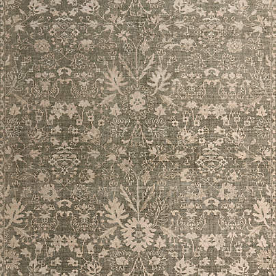 Tavira Performance Traditional Green Handknotted Area Rug 6'x9'
