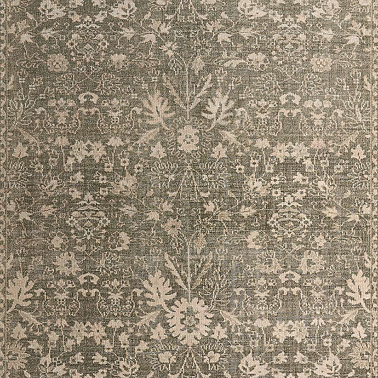 Tavira Performance Traditional Green Handknotted Rug Swatch 12"x18"
