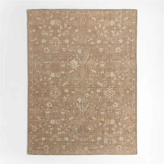 Tavira Performance Traditional Rust Red Handknotted Area Rug 6'x9'