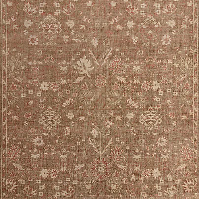 Tavira Performance Traditional Rust Red Handknotted Area Rug 10'x14'