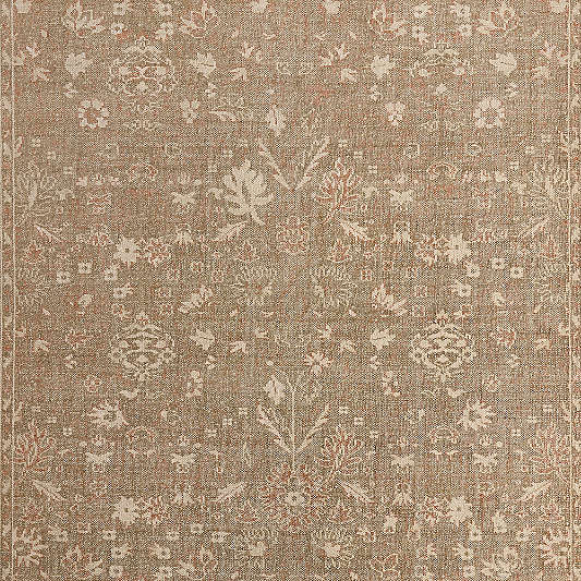 Tavira Performance Traditional Rust Red Handknotted Rug Swatch 12"x18"