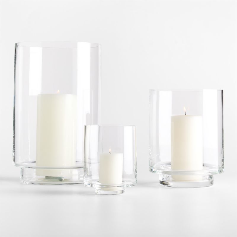 Taylor Clear Glass Hurricane Candle Holder, Medium 9" - image 1 of 8