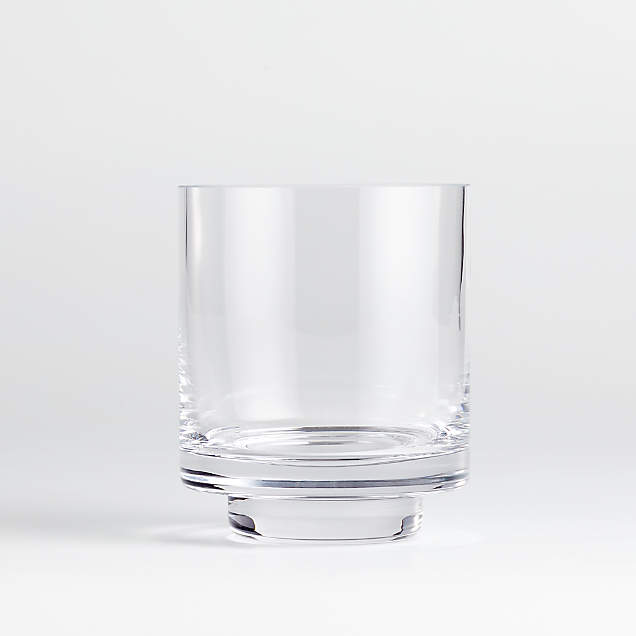 Venus Fluted Glass Hurricane Candle Holder 12.5" + Reviews | Crate & Barrel