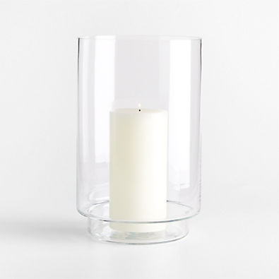 View Taylor Clear Glass Hurricane Candle Holder, Large 14" details