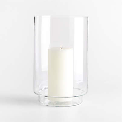 Taylor Clear Glass Hurricane Candle Holder, Large 14"
