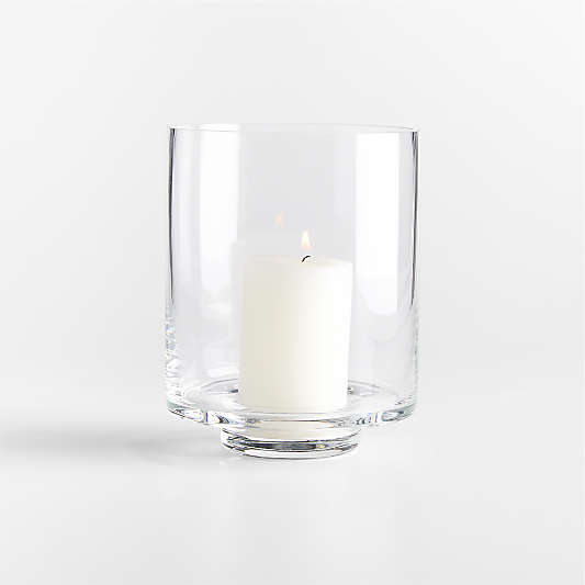 Taylor Clear Glass Hurricane Candle Holder, Small 6"