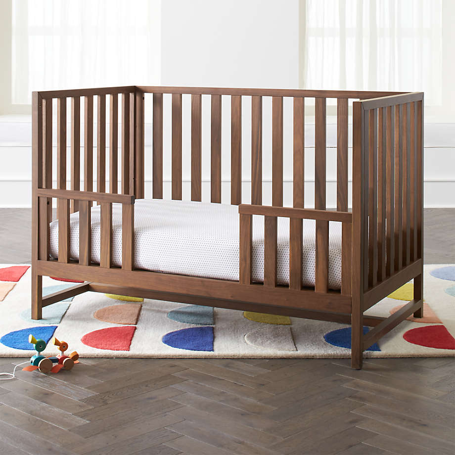 Taylor Walnut Toddler Bed Rail + Reviews Crate & Kids